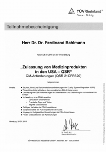 Teilnahmebescheinigungen TÜV_Zulassung von MP in den USA-QSR_26 01 2016